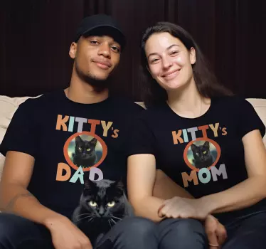 Mother and father pet name T-shirts with name - TenStickers