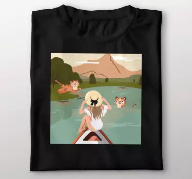 Adventure with tigers t-shirt - TenStickers