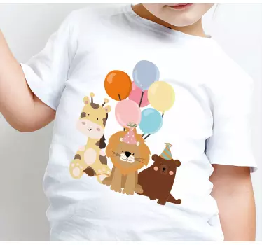 African animals and balloons Kids shirt - TenStickers