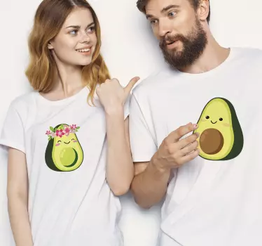 Avocado pit matching set matching shirts for couples - TenStickers