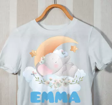 Baby t-shirt cute elephant sleeping - TenStickers