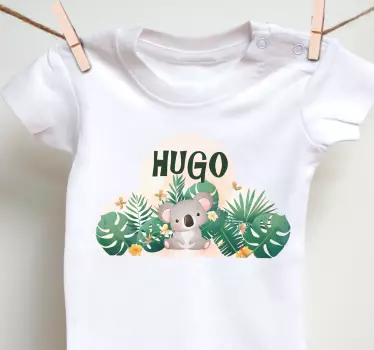 Baby t-shirt cute koala embracing - TenStickers