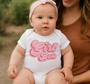 Baby t-shirt for future girl bosses - TenStickers