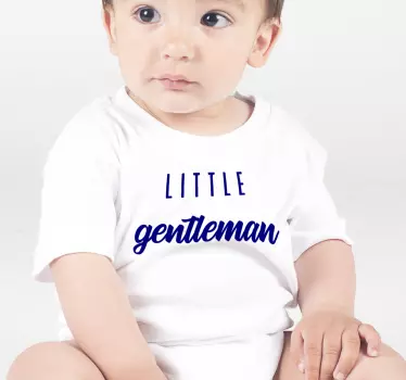 Baby t-shirt little gentleman attire - TenStickers
