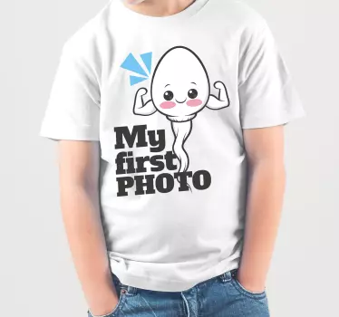 Baby t-shirt my first photo - TenStickers