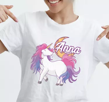 Baby t-shirt unicorn name customization - TenStickers
