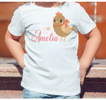 Baby t-shirt with personalized brown chick design - TenStickers