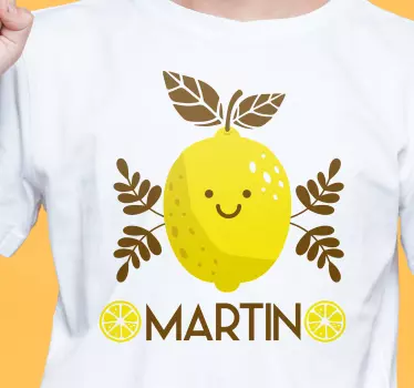 Baby t-shirt with smiling lemon character - TenStickers