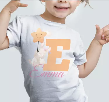 Baby t-shirt with star balloon design - TenStickers