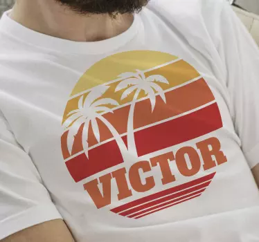 Beach sunset victor t-shirt - TenStickers