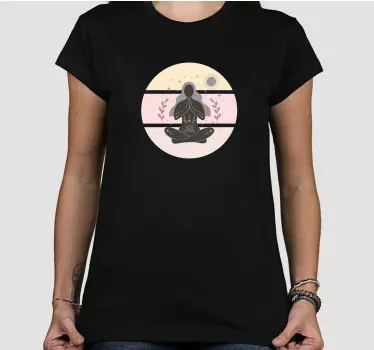 Beautiful yoga poses in circle t-shirt - TenStickers