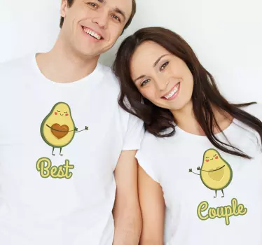 Best couple matching avocado matching shirts for couples - TenStickers