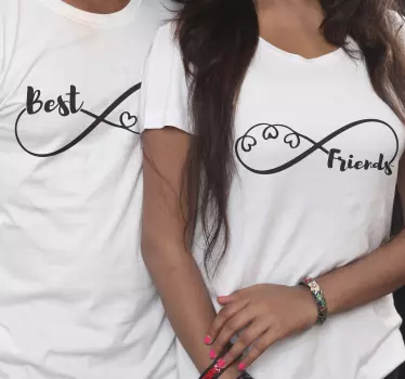 Best friends forever symbol matching shirts for couples - TenStickers