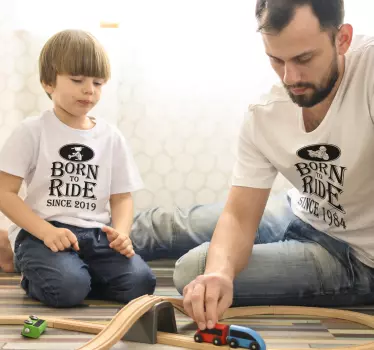 Born to Ride Father son t-shirt - TenStickers