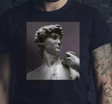 Broken statue portrait t-shirt - TenStickers