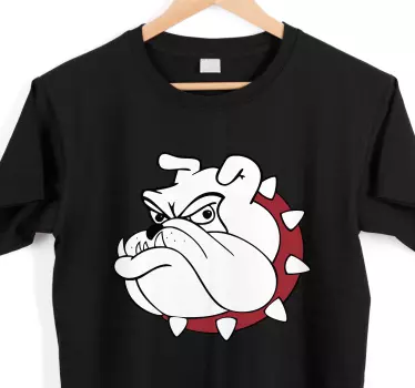 Bulldog face expression t-shirt - TenStickers