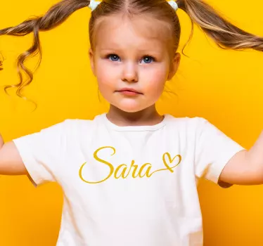 Calligraphic Name Heart shirt - TenStickers
