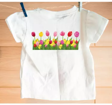 Cartoon flower square shirt - TenStickers