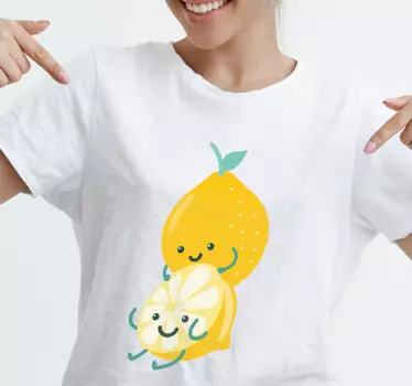 Cheerful lemon characters t-shirt - TenStickers