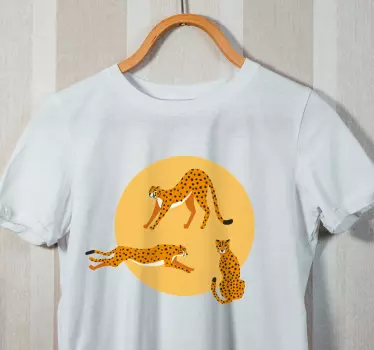 Cheetah playful trio t-shirt - TenStickers