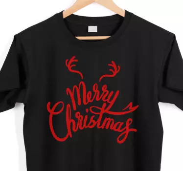 Christmas t-shirt merry christmas greetings - TenStickers