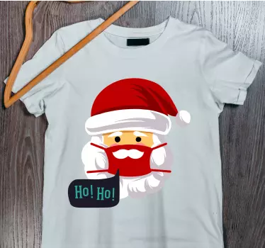 Christmas t-shirt santa in a mask - TenStickers