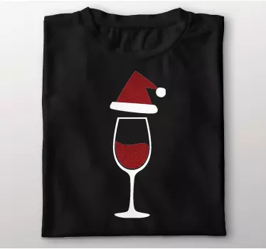 Christmas t-shirt with festive glass hat design - TenStickers