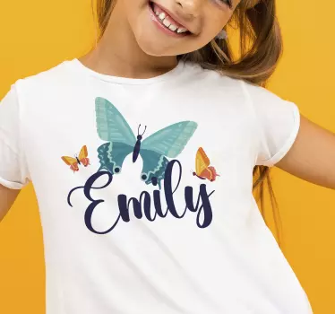 Colorful butterfly t-shirt for kids - TenStickers