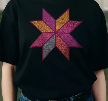 Colorful geometric star t-shirt - TenStickers