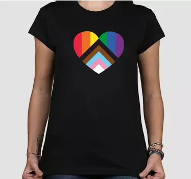 Colorful heart design t-shirt - TenStickers
