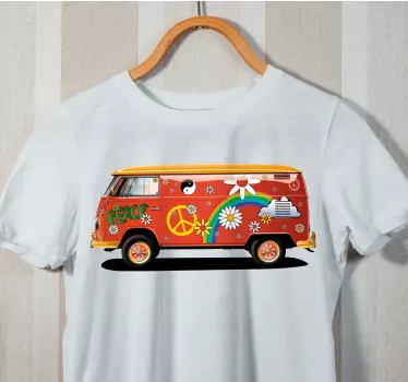 Colorful peace vehicle t-shirt - TenStickers