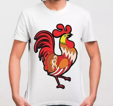 Colorful rooster graphic t-shirt - TenStickers