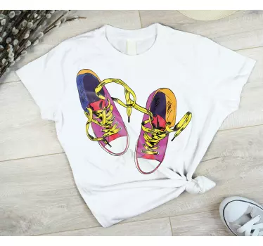 Colorful sneakers illustration t-shirt - TenStickers