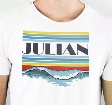 Colorful wave pattern t-shirt - TenStickers