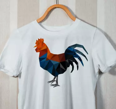 Colors shade chicken design t-shirt - TenStickers