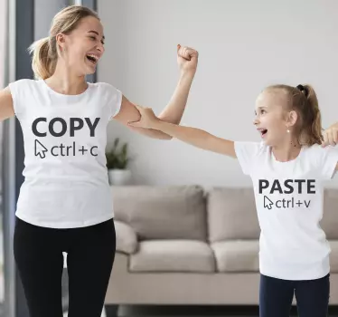 Copy paste shirt Mother and daughter shirt - TenStickers
