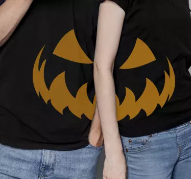 Couple halloween shirt with scary smile Halloween t-shirt - TenStickers