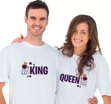 Couple t-shirts couple's royal themed attire - TenStickers