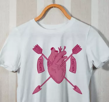 Couple t-shirts heart and arrows united - TenStickers