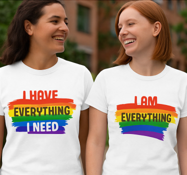 Couple t-shirts lgbt i have all i need - TenStickers