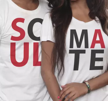 Couple t-shirts soul mate bonding - TenStickers