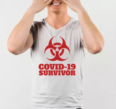 Covid survivor funny design t-shirt - TenStickers