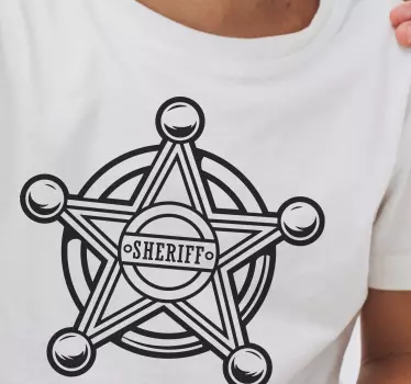 Cowboy star badge t-shirt - TenStickers
