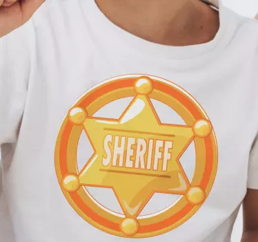 Cowboy star with name tshirt - TenStickers