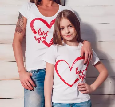 Custom name hearts Mothers day t-shirt - TenStickers
