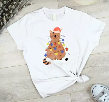 Cute cat christmas t-shirt - TenStickers
