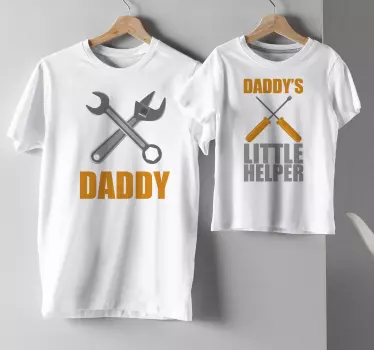 Daddy's little helper Father  and son matching shirts - TenStickers