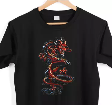 Dark Curled up Dragon t-shirt - TenStickers