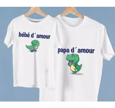 Dino dad and son Father  and son matching shirts - TenStickers