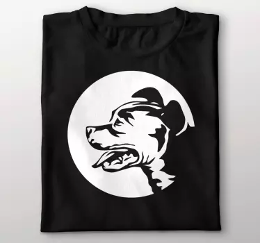 Dog silhouette outline t-shirt - TenStickers